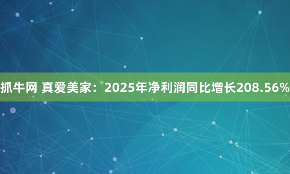抓牛网 真爱美家：2025年净利润同比增长208.56%