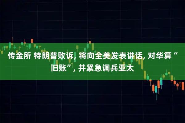 传金所 特朗普败诉, 将向全美发表讲话, 对华算“旧账”, 并紧急调兵亚太